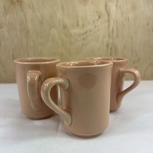 Vintage Fiesta Homer Laughlin HLC Apricot Denver Coffee Mugs Retired Set of 3